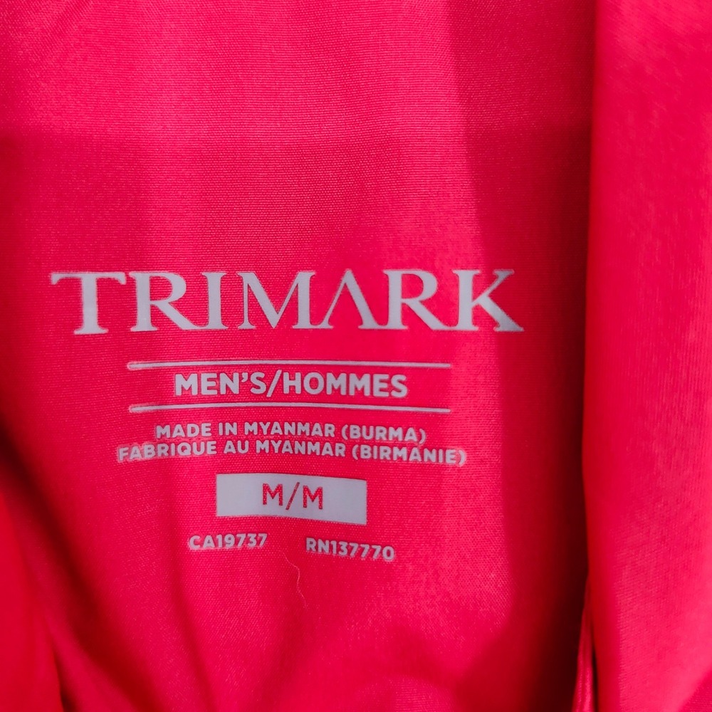 Trimark Mens Red DEX Racing Windbreaker Jacket Size M Full Zip Motorsports Auto - Picture 3 of 10